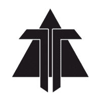 a black logo