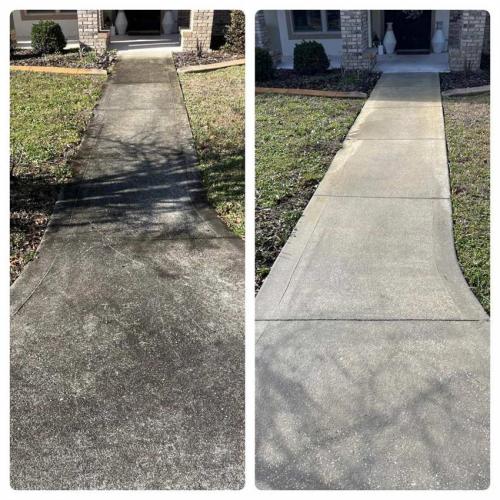 walkway before and after