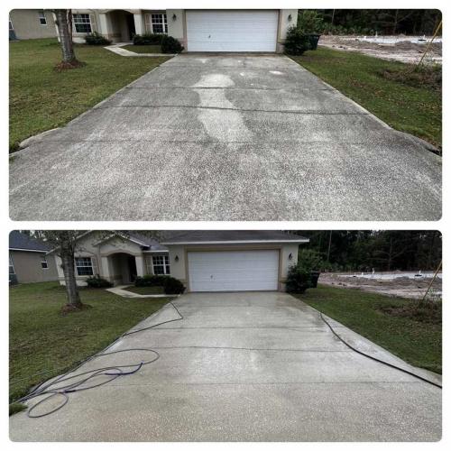 garage driveway before and after